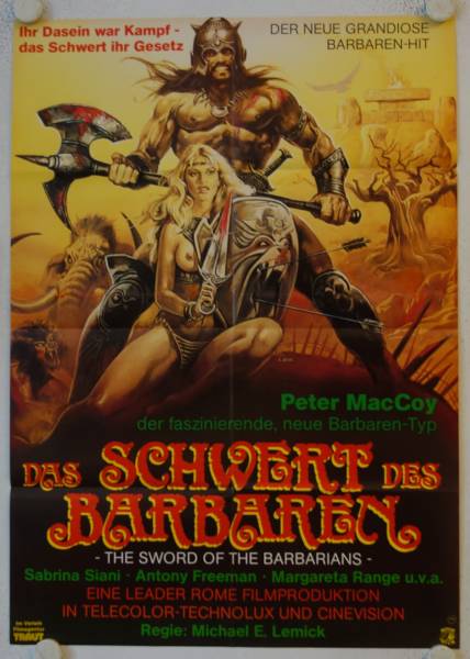 The Sword of the Barbarians original release german movie poster